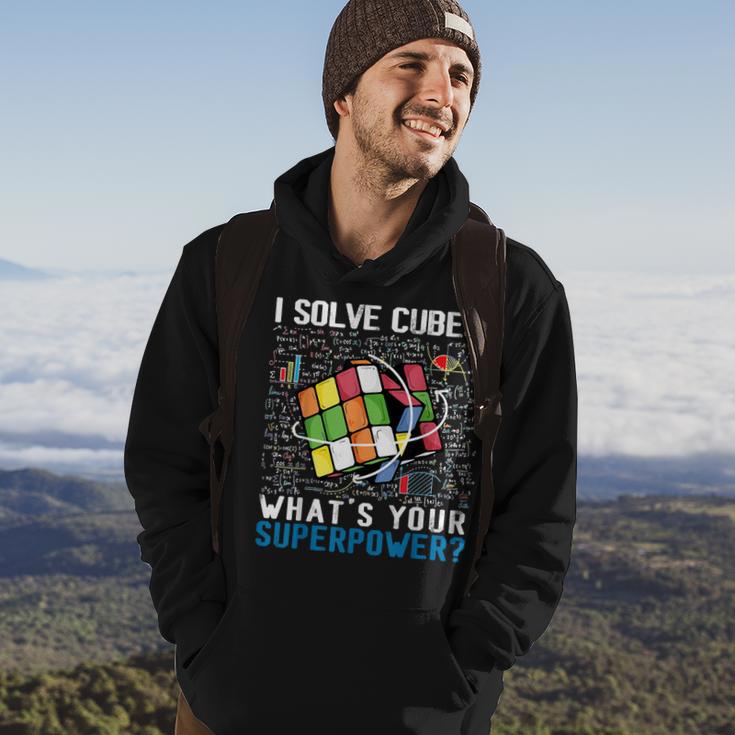 Vintage I Solve Cubes Superpower Speed Cubing Hoodie Lifestyle