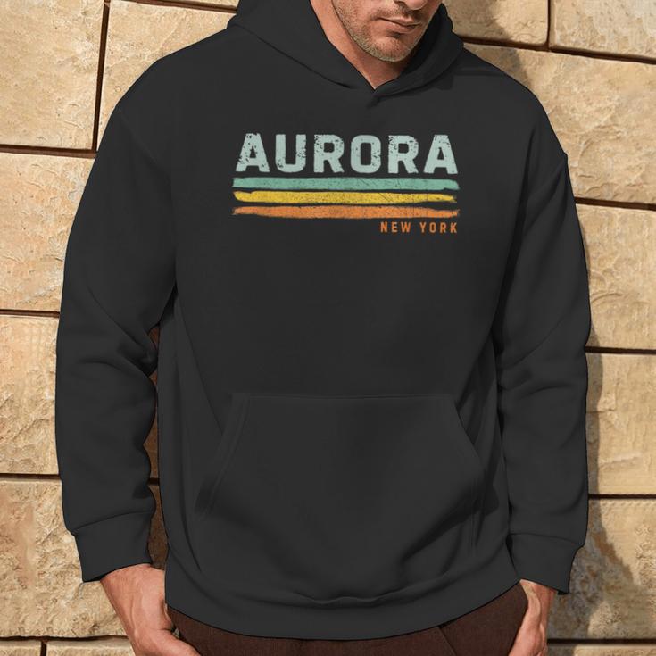 Vintage Stripes Aurora Ny Hoodie Lifestyle