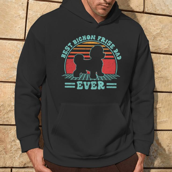Vintage Style Best Bichon Frise Dad Ever Father's Day Hoodie Lifestyle
