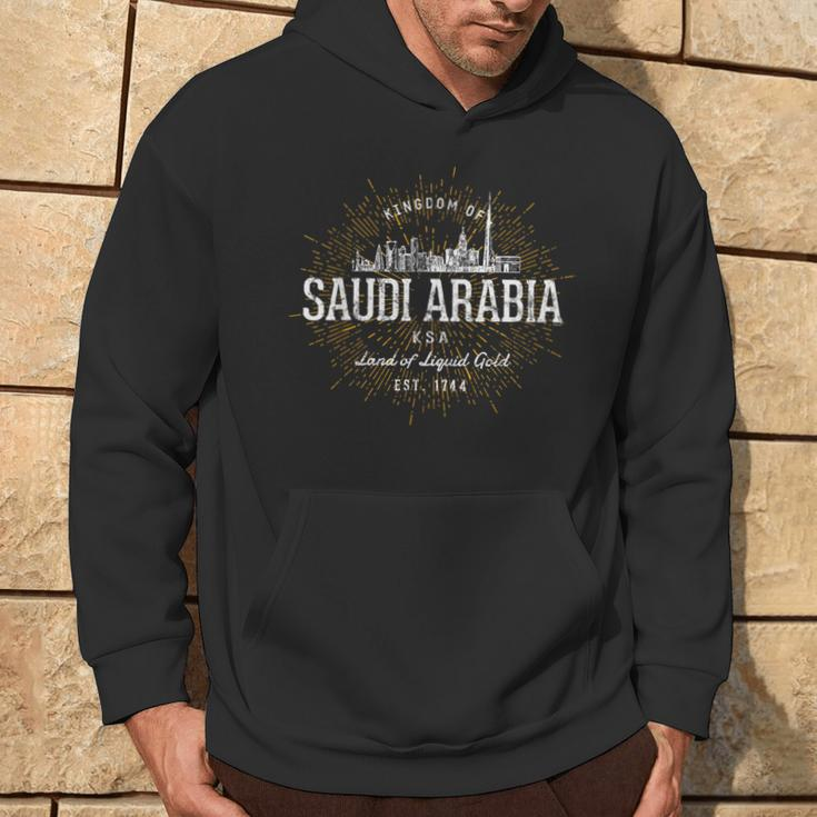 Vintage Style Retro Saudi Arabia Hoodie Lifestyle