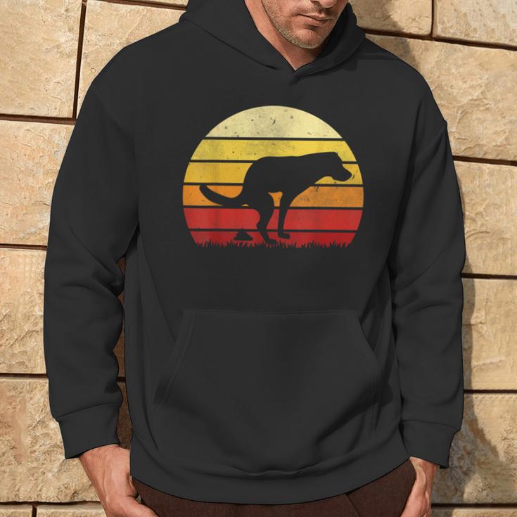 Vintage Sunset Labrador Retro Dog Pooping Old School Classic Hoodie Lifestyle