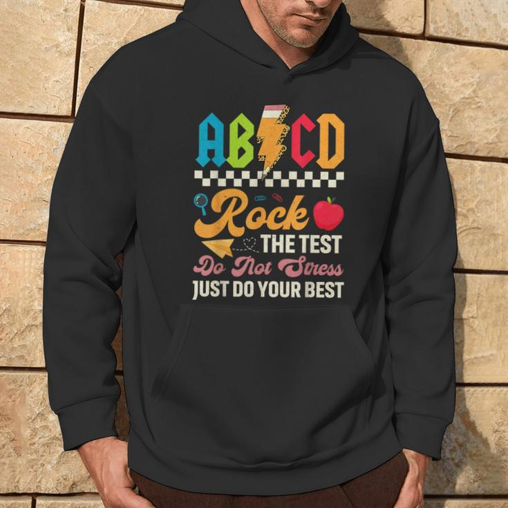 Vintage Testing Abcd Rock The Test Day Teachers Students Hoodie Lifestyle
