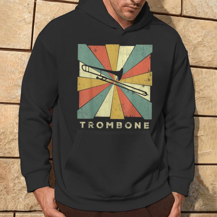 Vintage Trombone Player Music Retro Hoodie Lifestyle