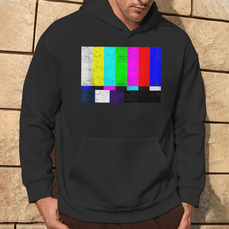 Vintage Tv Test Pattern Color Bars Graphic Presents Hoodie Lifestyle