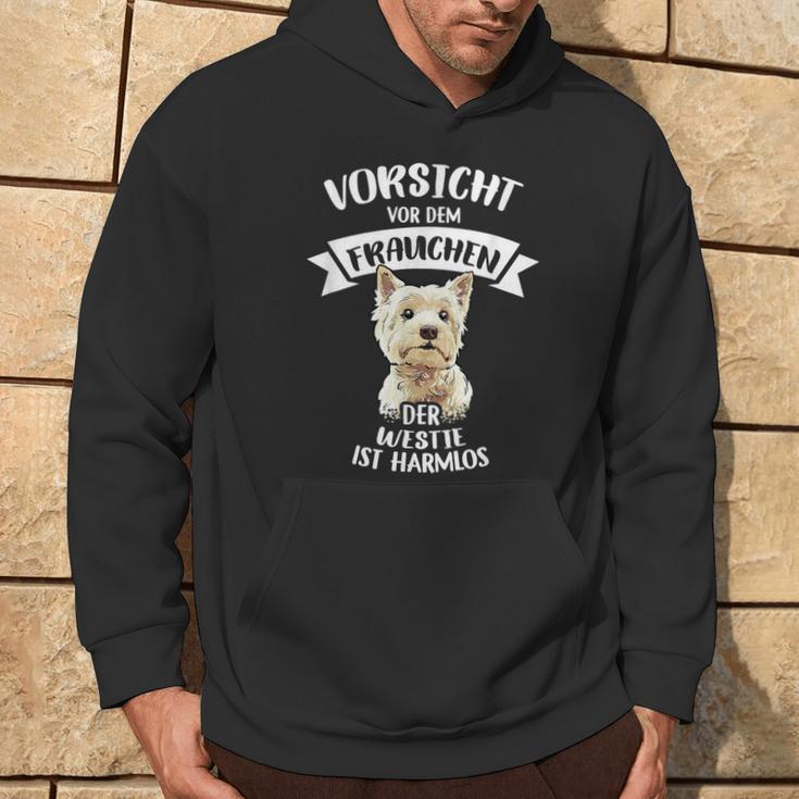 Vorsichtor Dem Frauchen Der Westie Ist Harmlos Gassi Hoodie Lebensstil