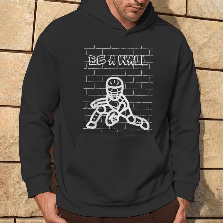 Be A Wall Softball Catcher Baseball Catcher Hoodie Lifestyle