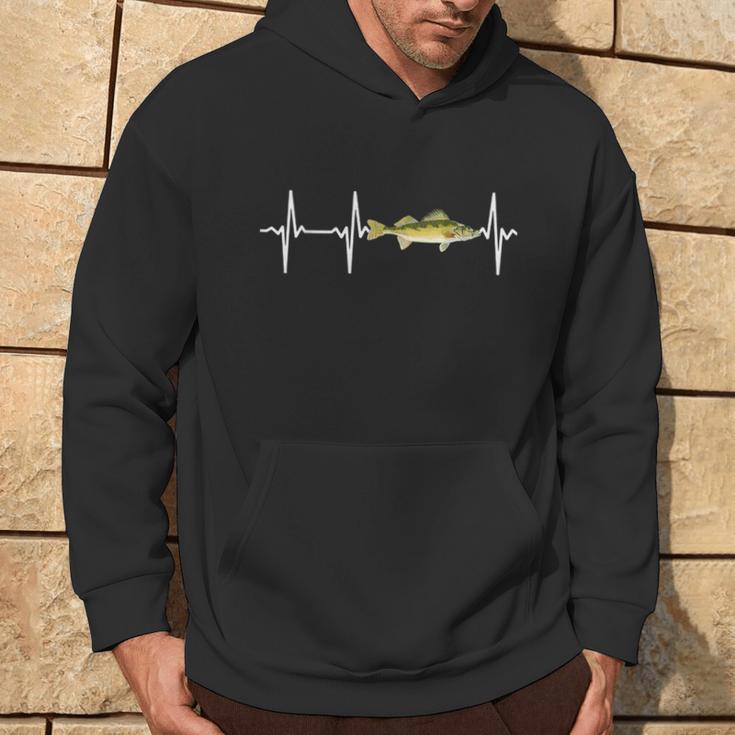 Walleye Heartbeat For Freshwater Fish Fishing Lovers Hoodie Lifestyle