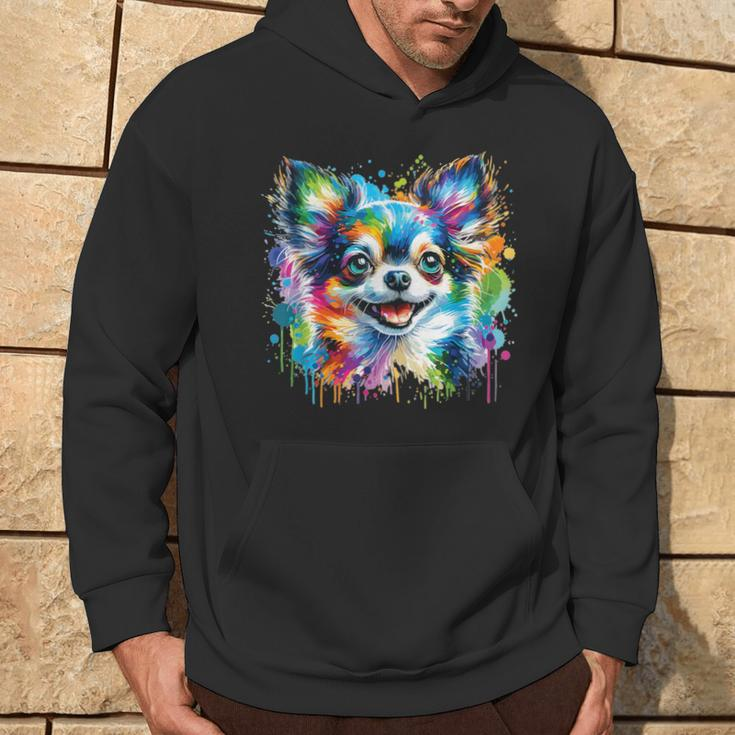 Watercolor Colorful Chihuahua Dogs Hoodie Lifestyle