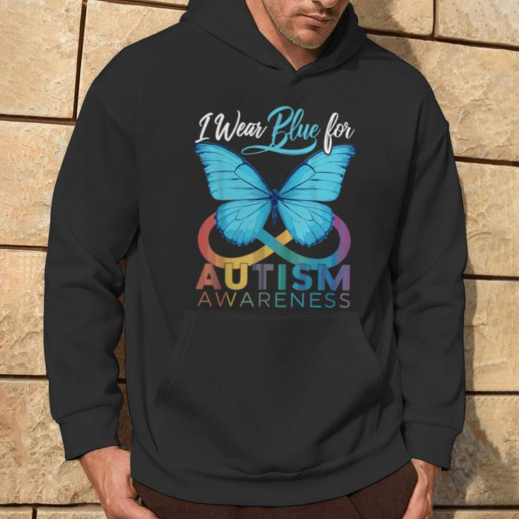 I Wear Blue For Autism Awareness Autism Awareness Month Hoodie Lifestyle