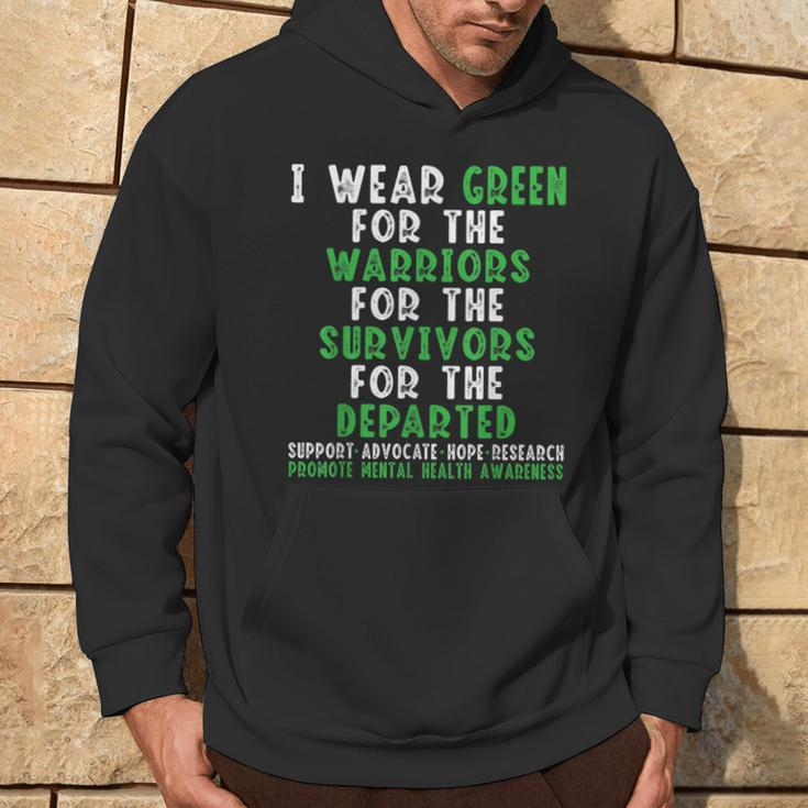 I Wear Green For The Warriors Mental Health Awareness Month Hoodie Lifestyle