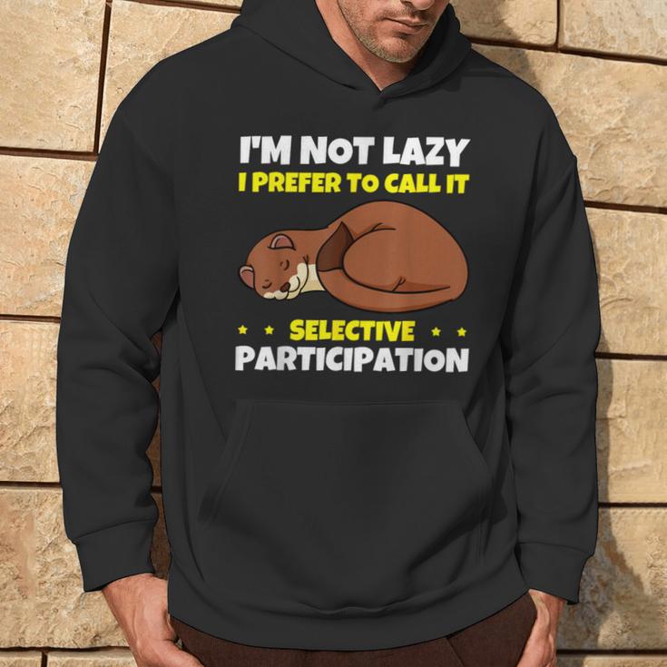 Weasel Lover Zookeeper Veterinarian Breeder Zoologist Lazy Hoodie Lifestyle