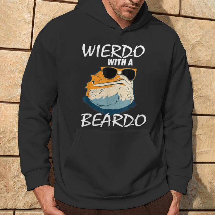 Weirdo With A Beardo Bearded Dragon Beardie Lover Hoodie Lifestyle