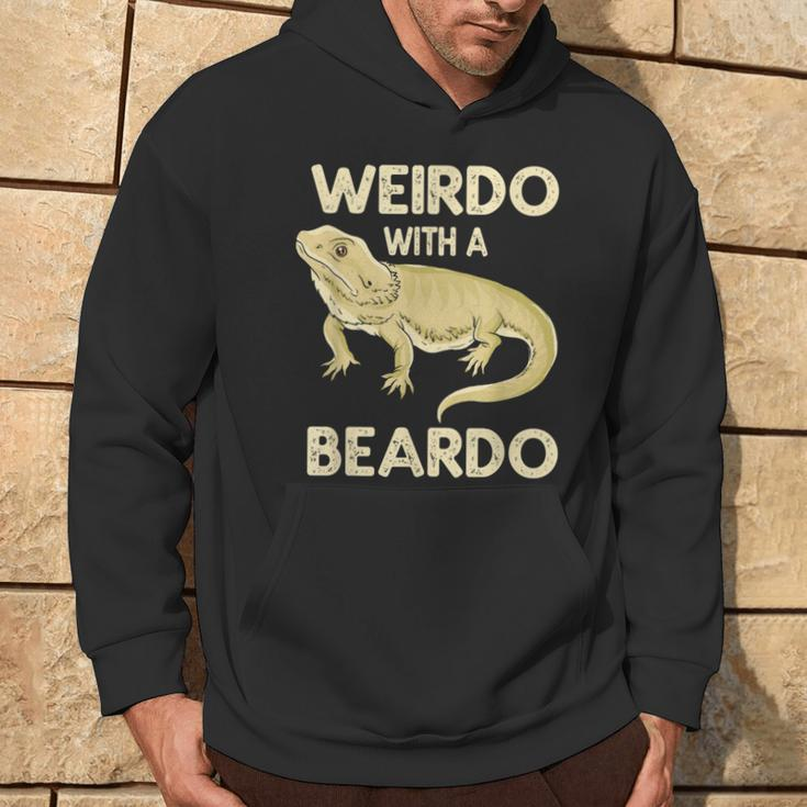 Weirdo With A Beardo Bearded Dragon Lizard Hoodie Lifestyle