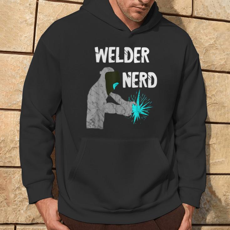 Welding Nerd Welder Helmet Weld Metal Workers Slworkers Hoodie Lifestyle