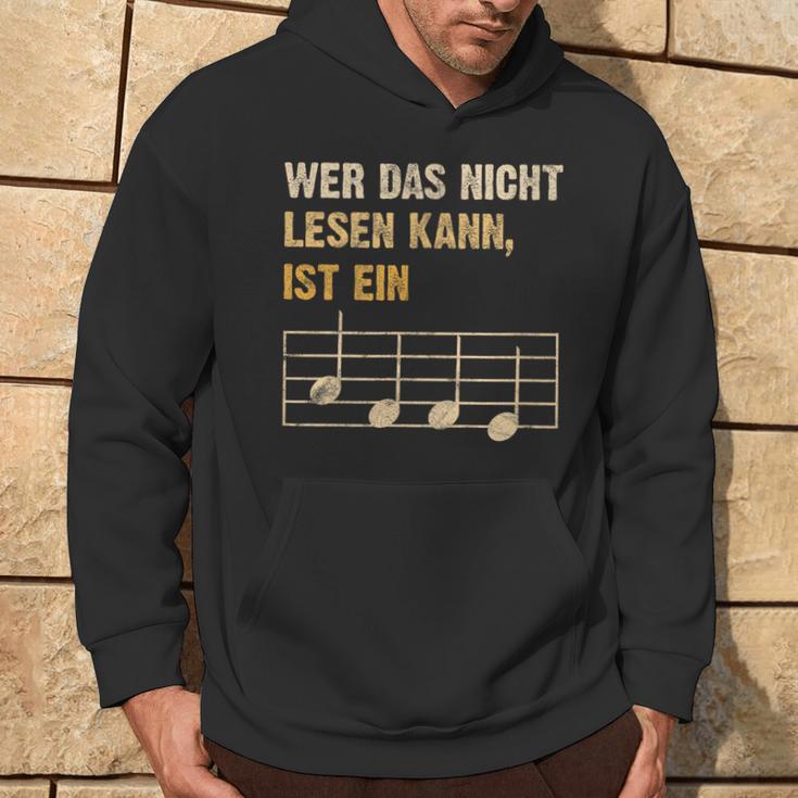 Wer Das Nicht Lesen Kann Ist Ein Monkey Music Theory Hoodie Lebensstil