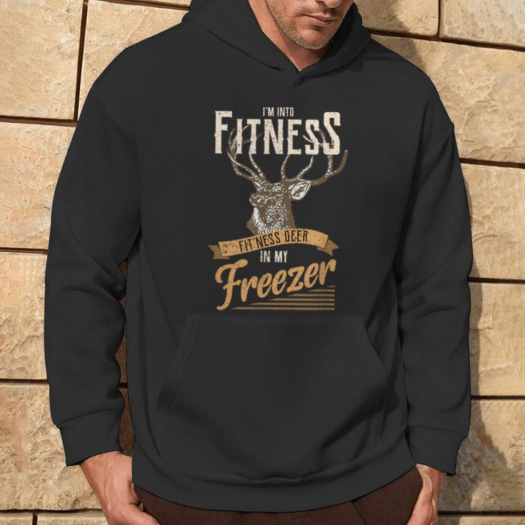 Whitetail Buck Deer Hunting Season I'm Into Fitness Hoodie Lifestyle