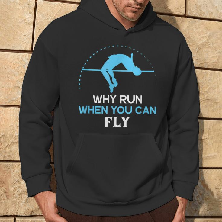Why Run When You Can Fly Silhouette Athlete High Jump Hoodie Lifestyle