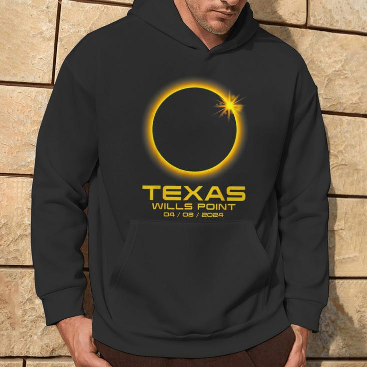 Wills Point Texas Tx Total Solar Eclipse 2024 Hoodie Lifestyle