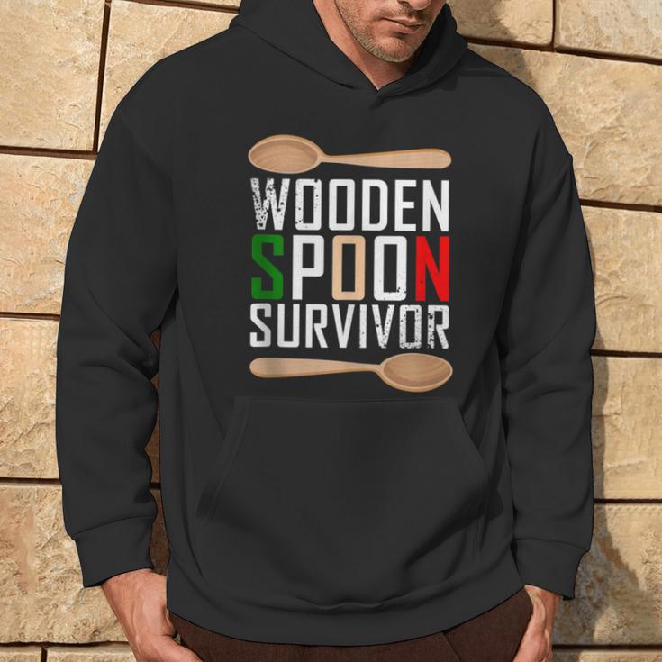 Wooden Spoon Survivor Native Italian Joke Hoodie Lifestyle