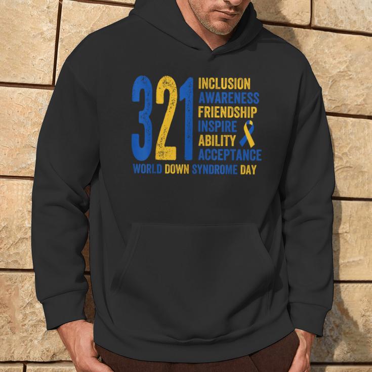 World Down Syndrome Day 321 Inspire And Awareness Ribbon Hoodie | Mazezy