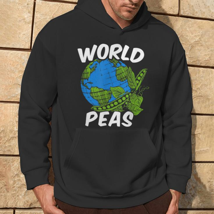 World Peas Pun Peace On Earth Globe Pea Pods Hoodie Lifestyle