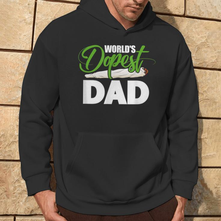 World's Dopest Dad Cannabis Marijuana Weed Fathers Day Hoodie Lifestyle