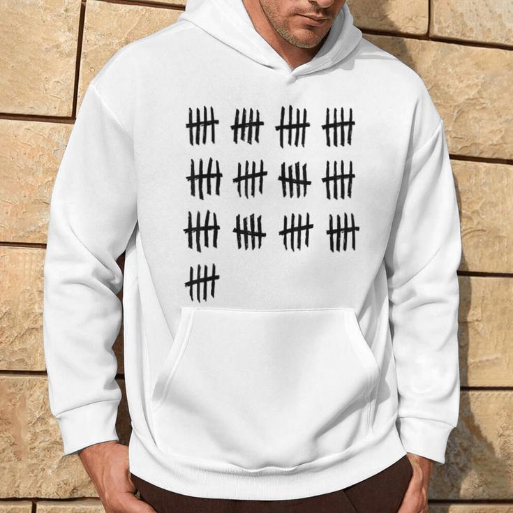 65Th Birthday Outfit 65 Years Old Tally Marks Anniversary Hoodie Lifestyle