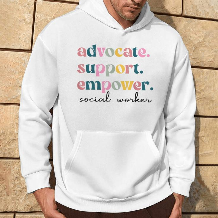 Advocate Support Empower Cute Social Worker Graduation Msw Hoodie Lifestyle