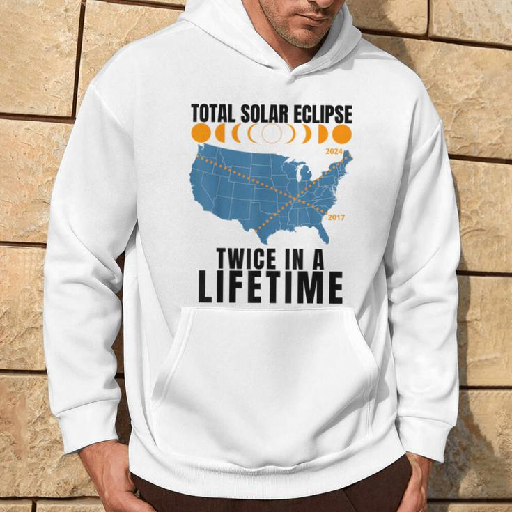 America Total Solar Eclipse April 8 2024 Usa Map Totality Hoodie Lifestyle