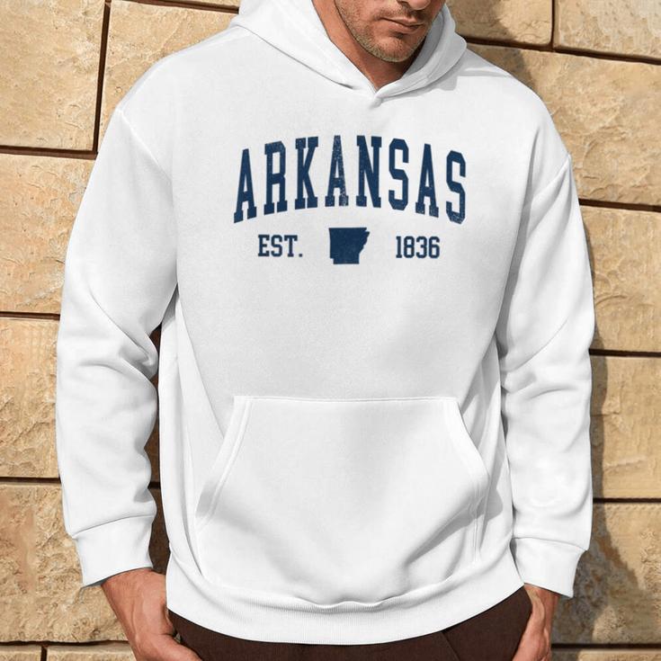 Arkansas Map 1836 Vintage Souvenirs Arkansas Hoodie Lifestyle