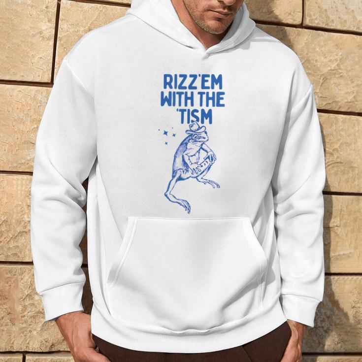 Autism Rizz Em With The Tism Meme Autistic Frog Hoodie Lifestyle