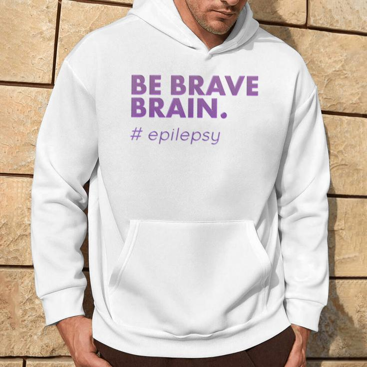 Be Brave Brain Epilepsy Purple Awareness Hoodie Lifestyle