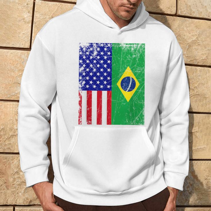 Brazilian American Flag Half Brazil Half Usa Pride Hoodie Lifestyle