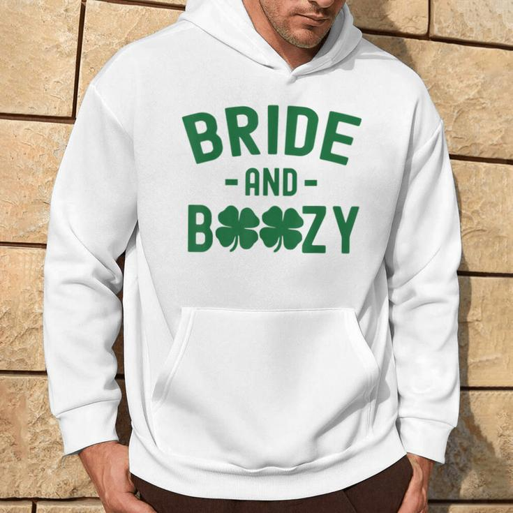 Bride And Boozy Irish St Patrick's Day Shamrocks Hoodie Lifestyle