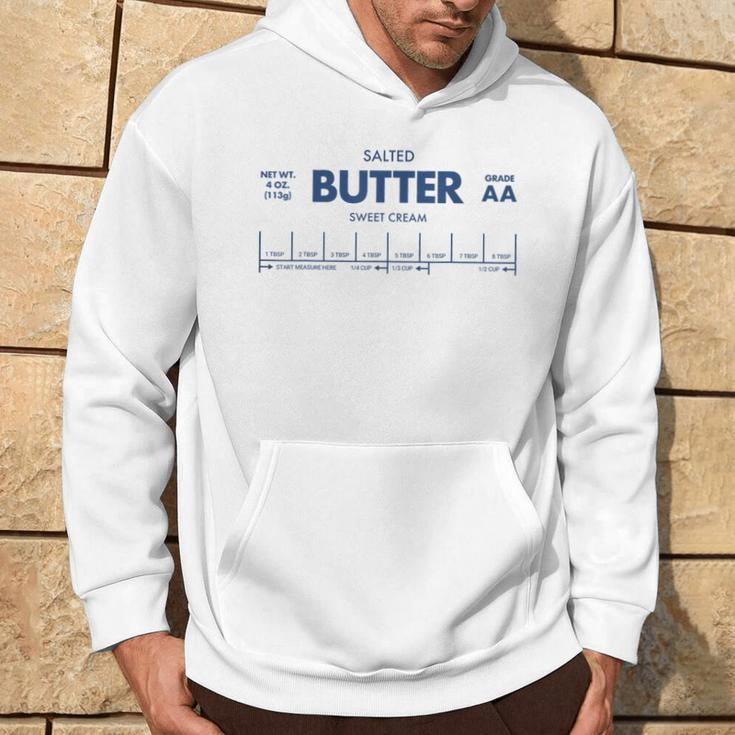 Butter Stick Retro Style Blue Sayings Hoodie Lifestyle