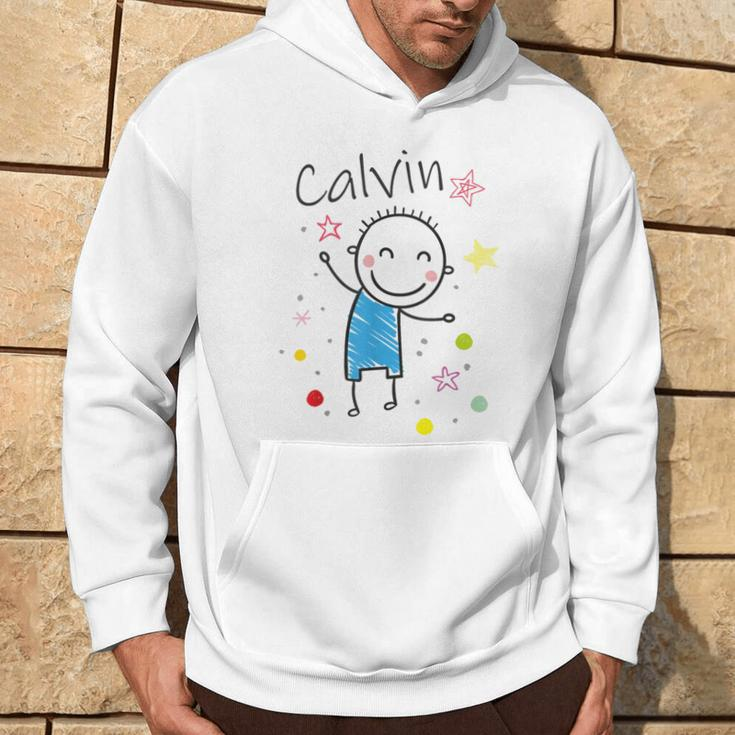 Cartoon Charakter Hoodie für Kinder, Calvin Design mit Sternen & Glitzer Lebensstil