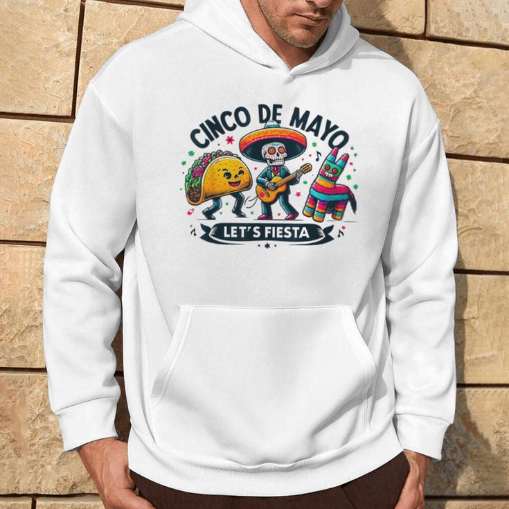 Cinco De Mayo Pinata Taco Sugar Skull Squad Let's Fiesta Hoodie Lifestyle