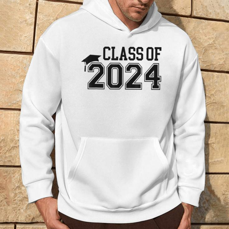 Class Of 2024 High School Senior Graduation Cap Varsity Hoodie Lifestyle