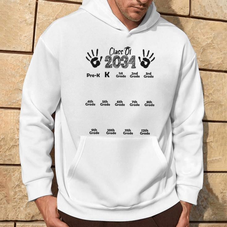 Class Of 2034 Grow With Me Handprint Pre-K 12Th Grade Hoodie Lifestyle