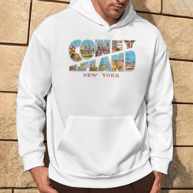 Coney Island New York City Ny Retro Vintage SouvenirHoodie Lifestyle