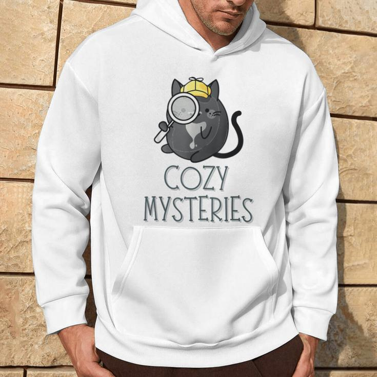 Cozy Mysteries Cute Cat Cozy Murder Mystery Cat Detective Hoodie Lifestyle