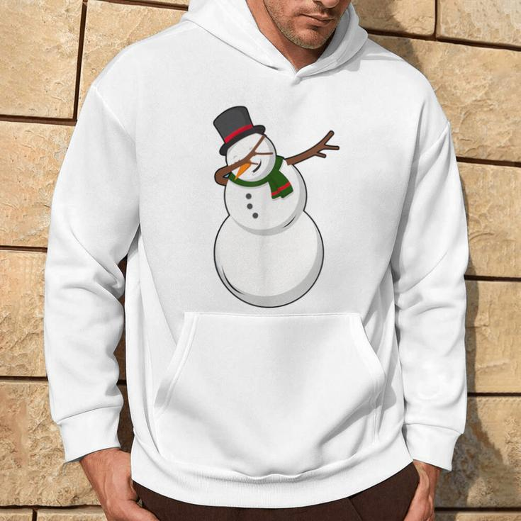 Dabbing The Dobby Snowman Holiday Christmas Hoodie Lifestyle