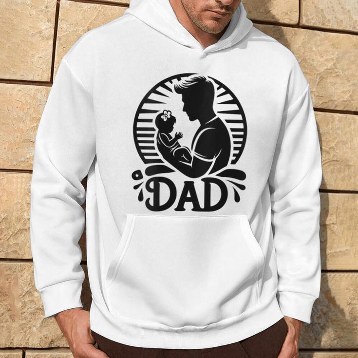 Damenatertag Erstes Mal Papa 2024 Soon To Be Dad New Dad Mit-Ausschnitt Kapuzenpullover Lebensstil