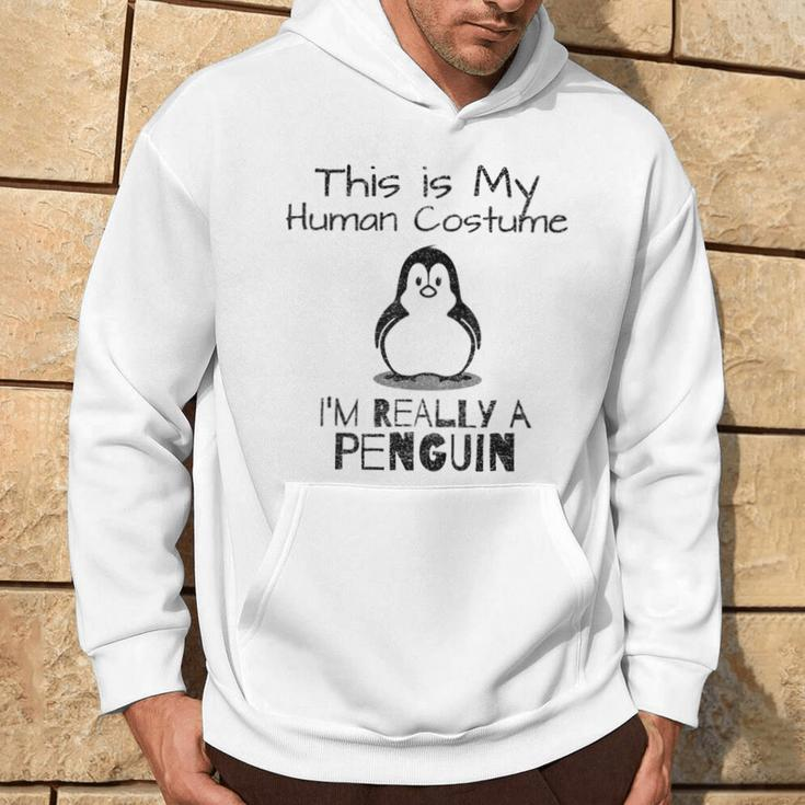 Das Ist Mein Menschkostüm Ich Bin Wirklich Ein Penguin Hoodie Lebensstil