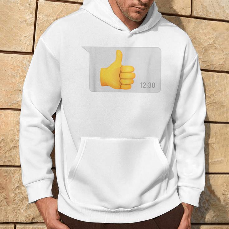 Daumen Hoch X Thumbs Up -Ater Papa Nachricht Dad Message Kapuzenpullover Lebensstil