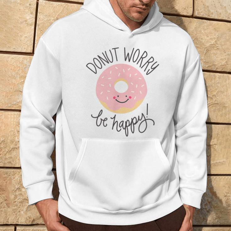 Doughnut Sorge Sei Glücklich Pink Smile Kapuzenpullover Lebensstil