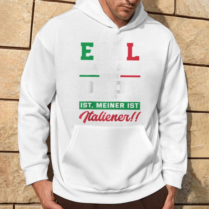 Egal Wie Cool Dein Papa Ist Meiner Ist Italiener Italien Raglan Kapuzenpullover Lebensstil