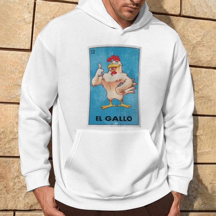 El Gallo Lottery Tradicional Vintage Rooster Hoodie Lifestyle