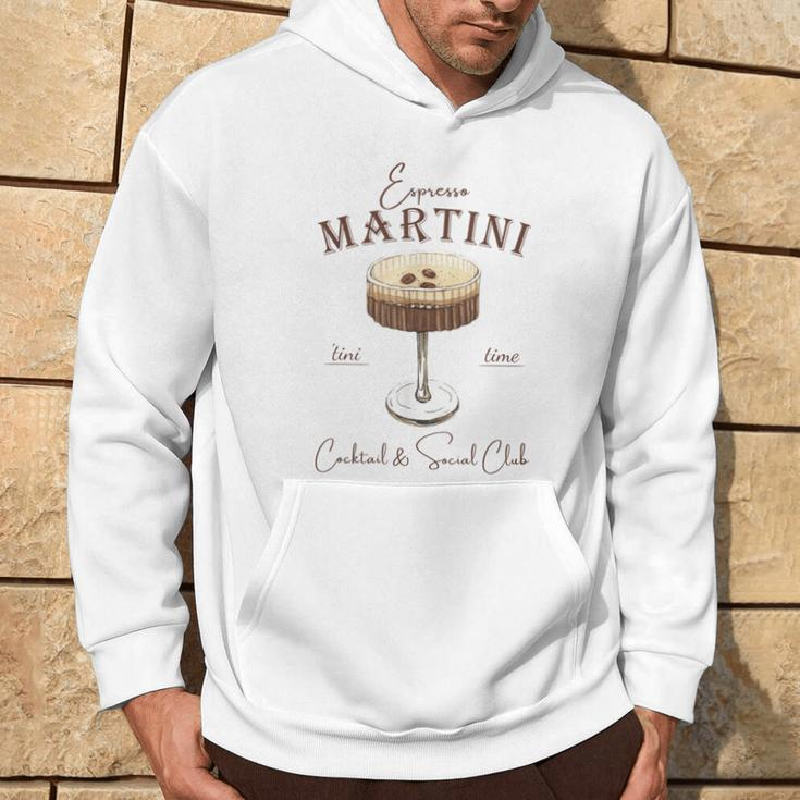 Espresso Martini Social Club Drinking Vintage Hoodie Lifestyle