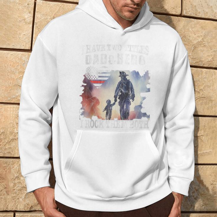 Firefighter Family Proud Firefighter Dad Father Day Hoodie Lifestyle